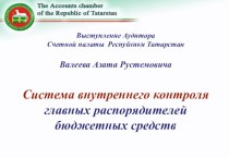 Система внутреннего контроля главных распорядителей бюджетных средств