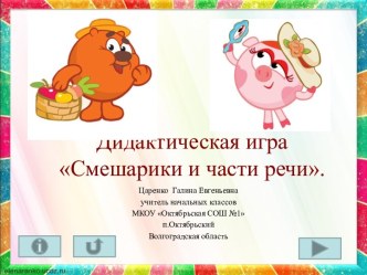 Игра Части речи