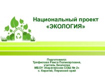 Презентация Национальный проект Экология
