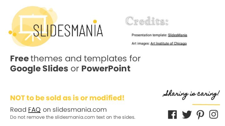 Presentation template: SlidesManiaArt images: Art Institute of ChicagoCredits: