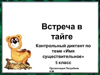 Контрольный диктант в 5 классе по теме Имя существительное