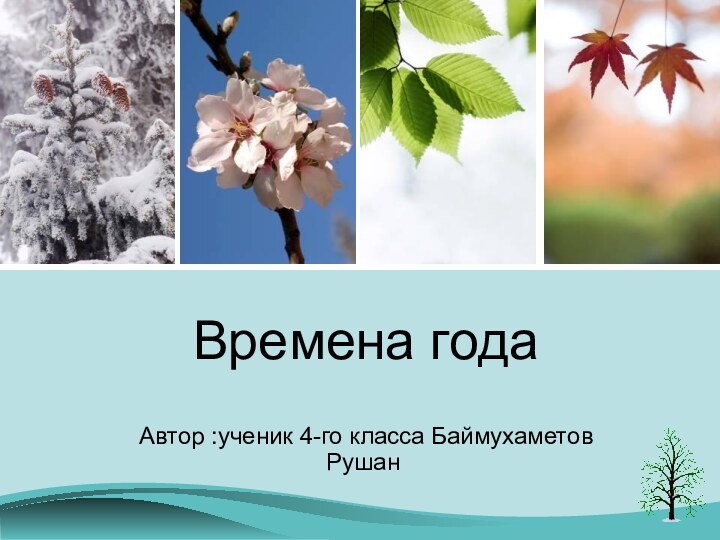 Времена года Автор :ученик 4-го класса Баймухаметов Рушан