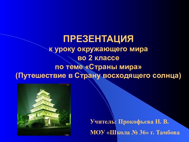 ПРЕЗЕНТАЦИЯ к уроку окружающего мира  во 2 классе  по теме