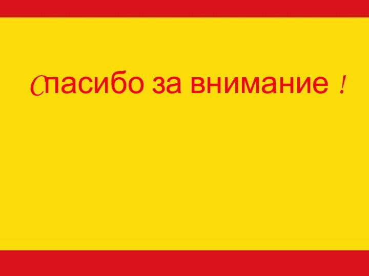 Cпасибо за внимание !