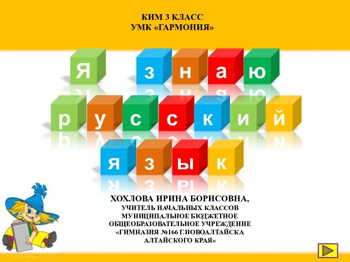 яруссикйзыЯнюзакХохлова Ирина Борисовна, учитель начальных классов Муниципальное бюджетное общеобразовательное учреждение «Гимназия №166