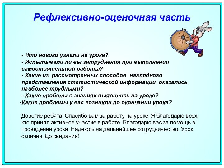 Рефлексивно-оценочная часть- Что нового узнали на уроке?- Испытывали ли вы затруднения при