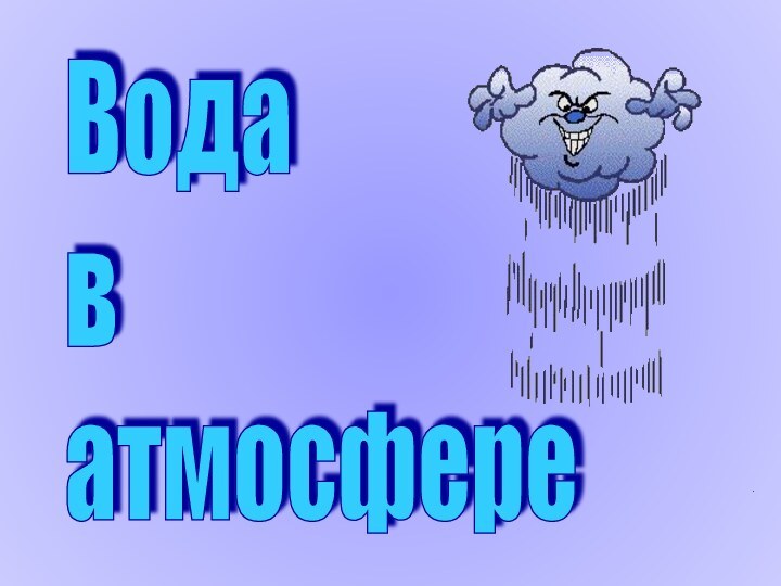 Вода  в  атмосфере