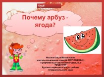 Почемучка Почему арбуз - ягода?