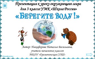 Презентация к уроку по теме Берегите воду!