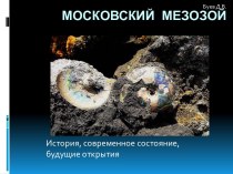 Исследовательская работа по теме Московский мезозой