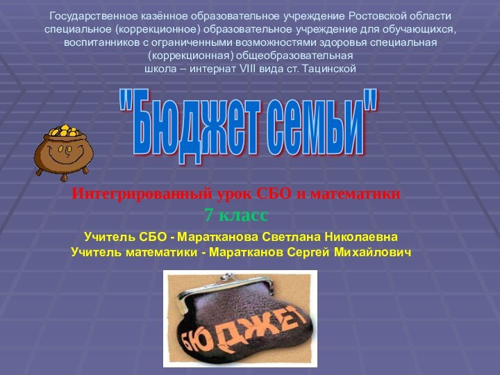 Государственное казённое образовательное учреждение Ростовской области специальное (коррекционное) образовательное учреждение для обучающихся,