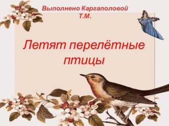 Шаблоны  презентаций Летят перелётные птицы