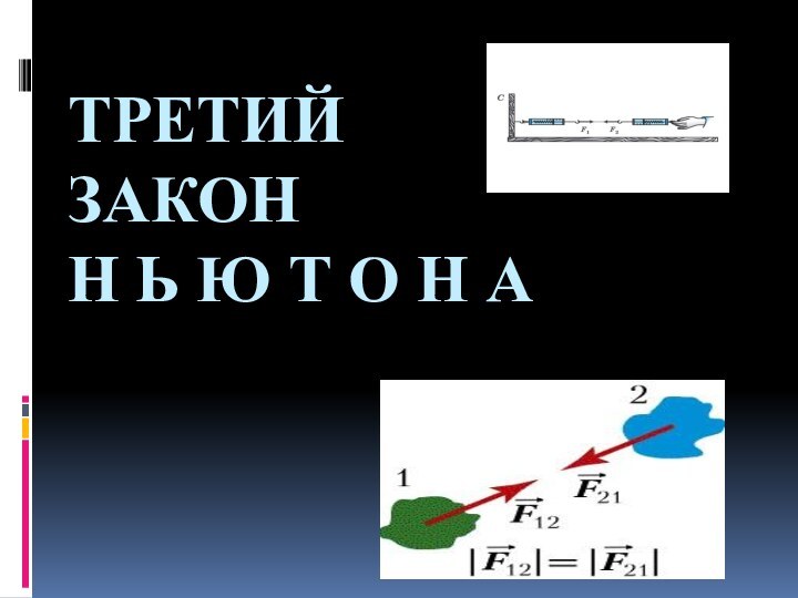 ТРЕТИЙ ЗАКОН Н Ь Ю Т О Н А