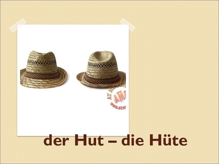 der Hut – die Hüte