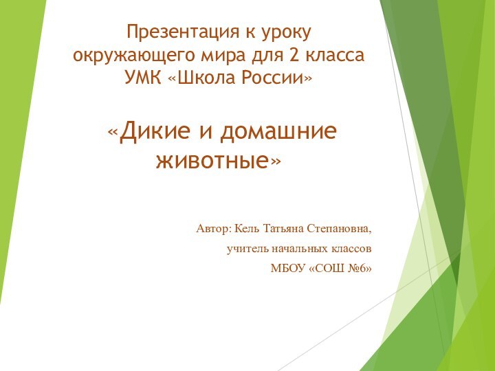 Презентация к уроку окружающего мира для 2 класса УМК «Школа России»