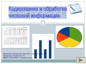 Кодирование и обработка числовой информации