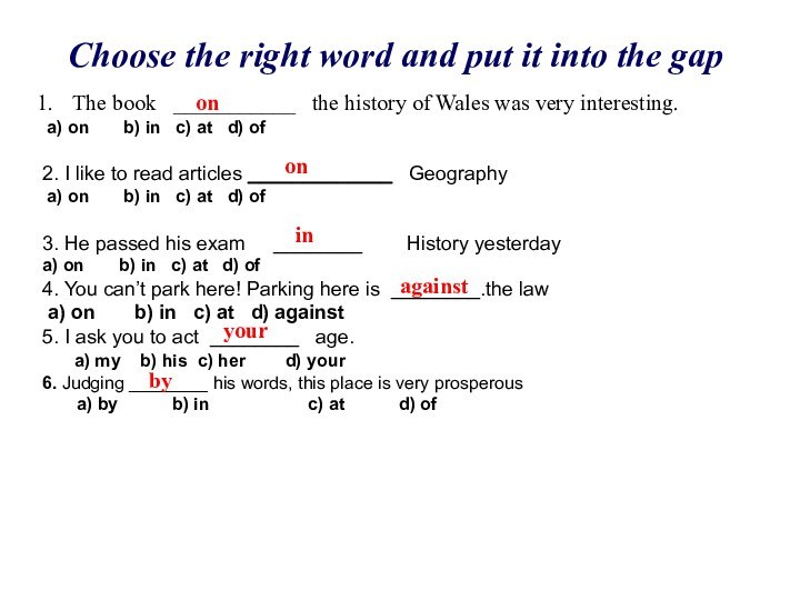 The book  ___________  the history of Wales was very interesting.