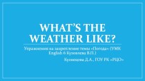 What’s the weather like? (Какая сегодня погода?)