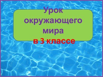 Презентация урока окружающего мира Вода-необыкновенное вещество, 3 класс