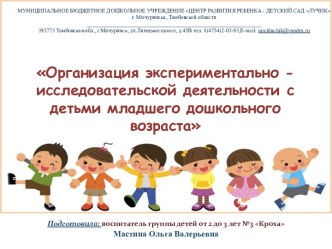 Презентация Модель центра познавательной деятельности в ДОУ для детей 2-3 лет