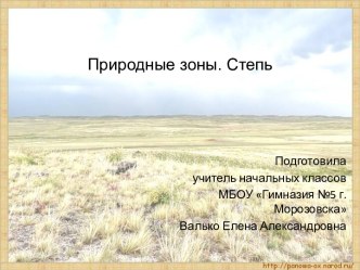 Методическая разработка к уроку окружающего мира по теме Природные зоны. Степь