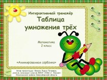 Интерактивный тренажёр Таблица умножения трёх