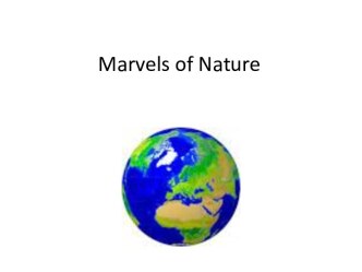 Marvels of Nature (Чудеса природы)