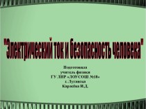 Презентация Электрический ток и безопасность человека