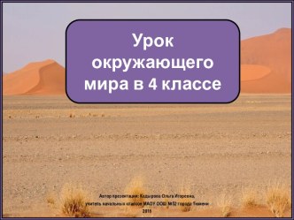 Презентация к уроку окружающего мира Жизнь человека в пустыне, 4 класс