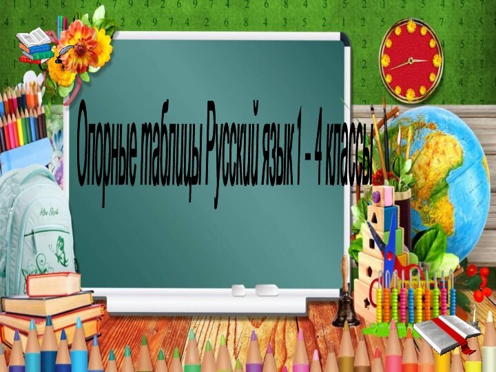 Опорные таблицы Русский язык 1 - 4 классы