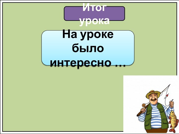 Итог урокаНа уроке было интересно …