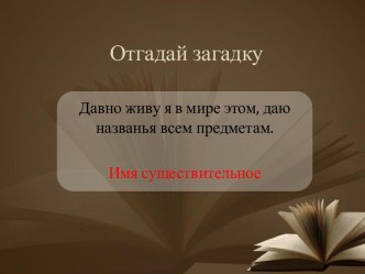 Презентация к уроку русского языка на тему Имя существительное, 6 класс