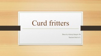 Curd fritters recipe