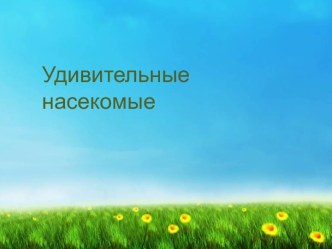 Шаблон для интерактивной презентации по теме Насекомые