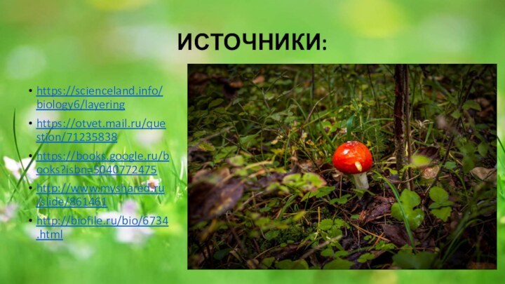 https://scienceland.info/biology6/layeringhttps://otvet.mail.ru/question/71235838https://books.google.ru/books?isbn=5040772475http://www.myshared.ru/slide/861461http://biofile.ru/bio/6734.htmlИСТОЧНИКИ: