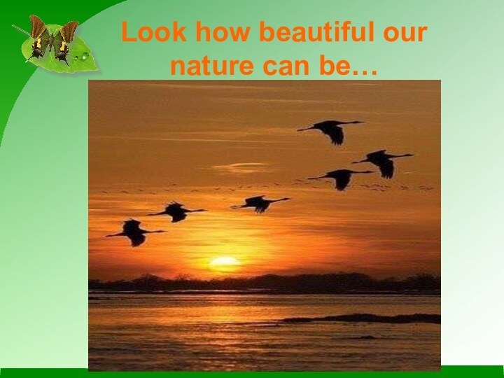 Look how beautiful our nature can be…
