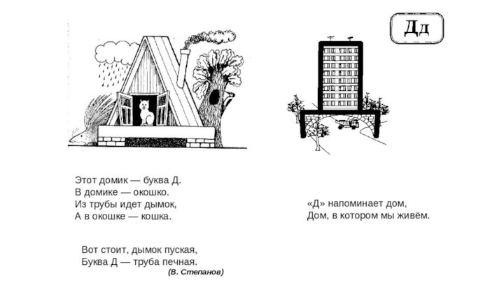 На что похожа буква д в картинках