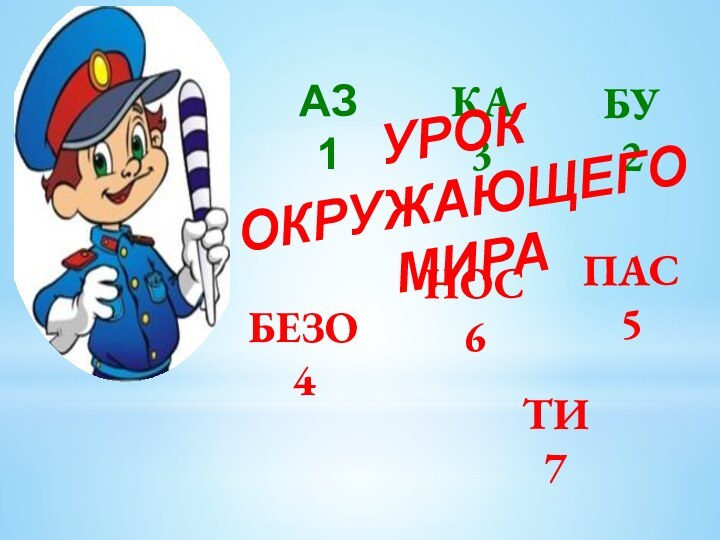 АЗ1ТИ7БУ2ПАС5БЕЗО4НОС6КА3УРОК ОКРУЖАЮЩЕГО МИРА