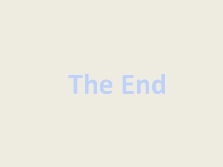 The End