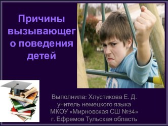 Родительское собрание Вызывающее поведение у подростков и реакция на него взрослых