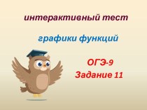 Интерактивный тест Графики и функции ОГЭ, математика, задание 11