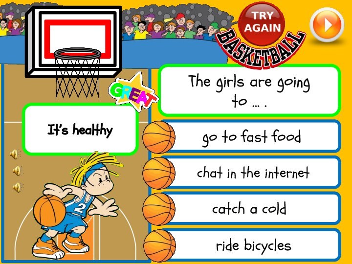 chat in the internet go to fast food ride bicyclesThe girls