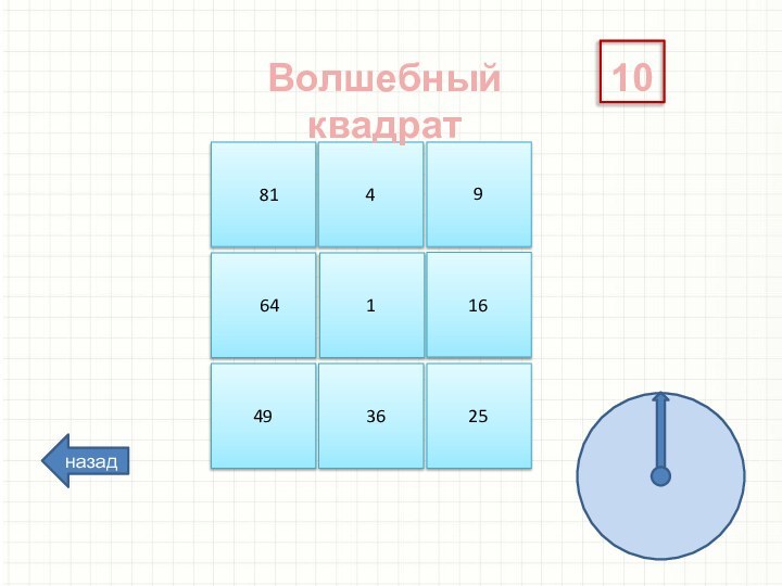 Волшебный квадрат 10назад