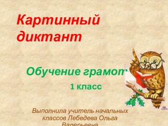 Презентация Картинный диктант - 2