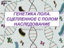 Презентация к уроку биологии по теме Генетика пола. Наследование признаков, сцепленных с полом