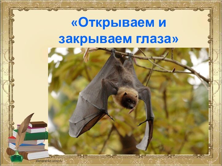 «Открываем и закрываем глаза»