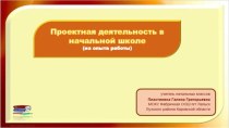 Презентация Проектная деятельность в начальной школе (из опыта работы)