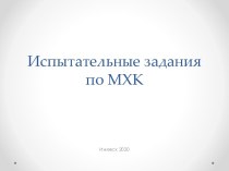 Испытательные задания по МХК