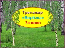 Тренажер к диктанту Березка, 3 класс