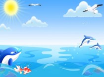 Шаблон для создания презентаций к урокам в начальной школе Путешествие с дельфинчиком